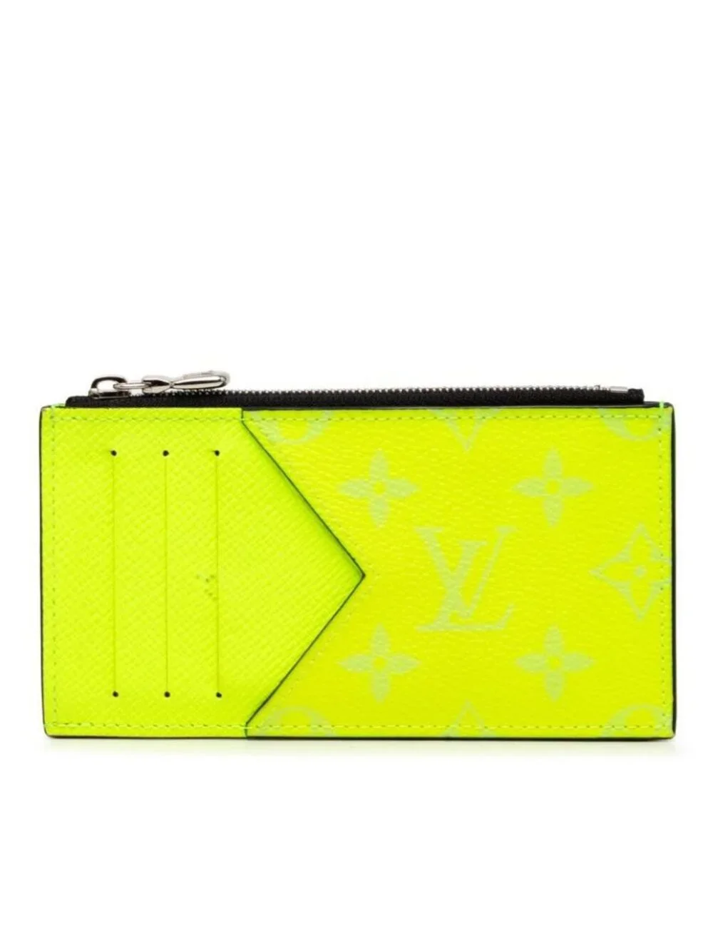 Louis Vuitton Monogram Fragment Case Coin Yellow Taigarama
